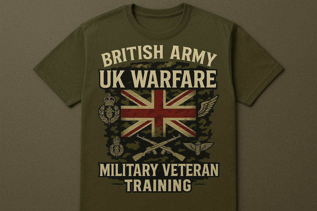 British Army UK Warfare Military Veteran Training T-Shirt