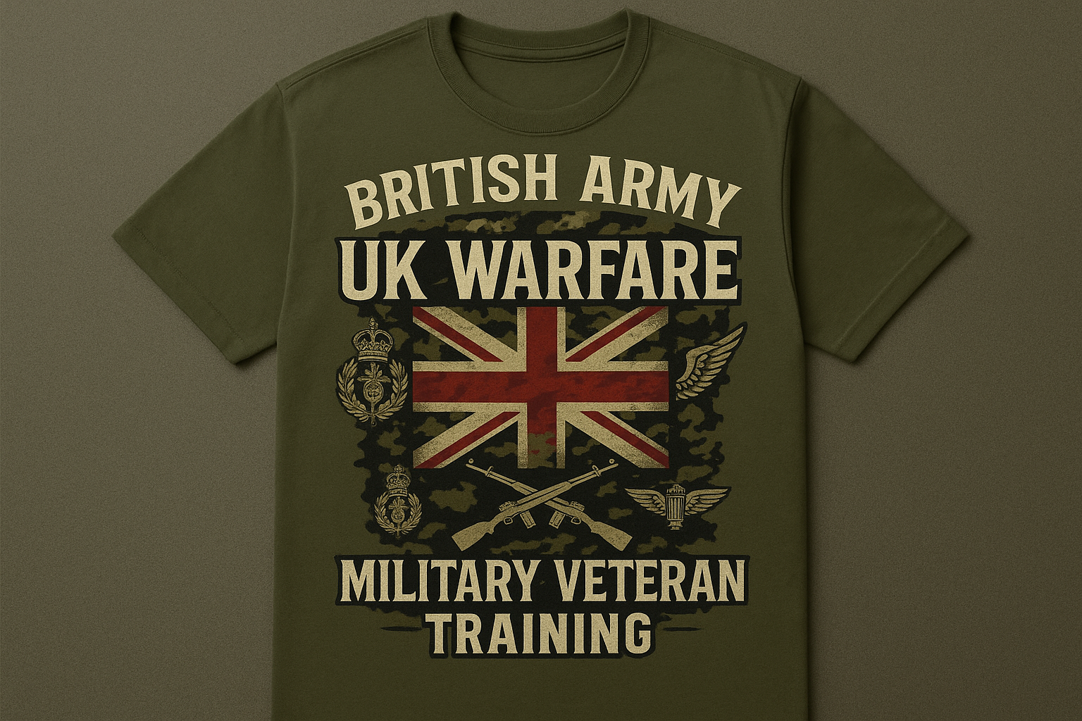 British Army UK Warfare Military Veteran Training T-Shirt