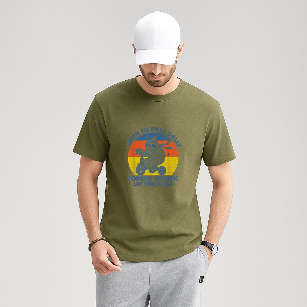 Born To Dilly Dally Forced To Pick Up The Pace Cute Sloth T-Shirt