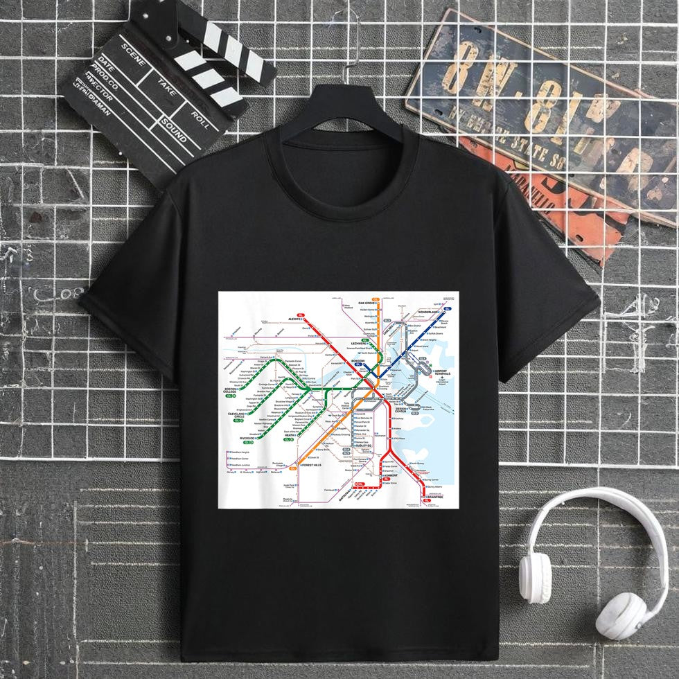 Boston subway map United States T-Shirt