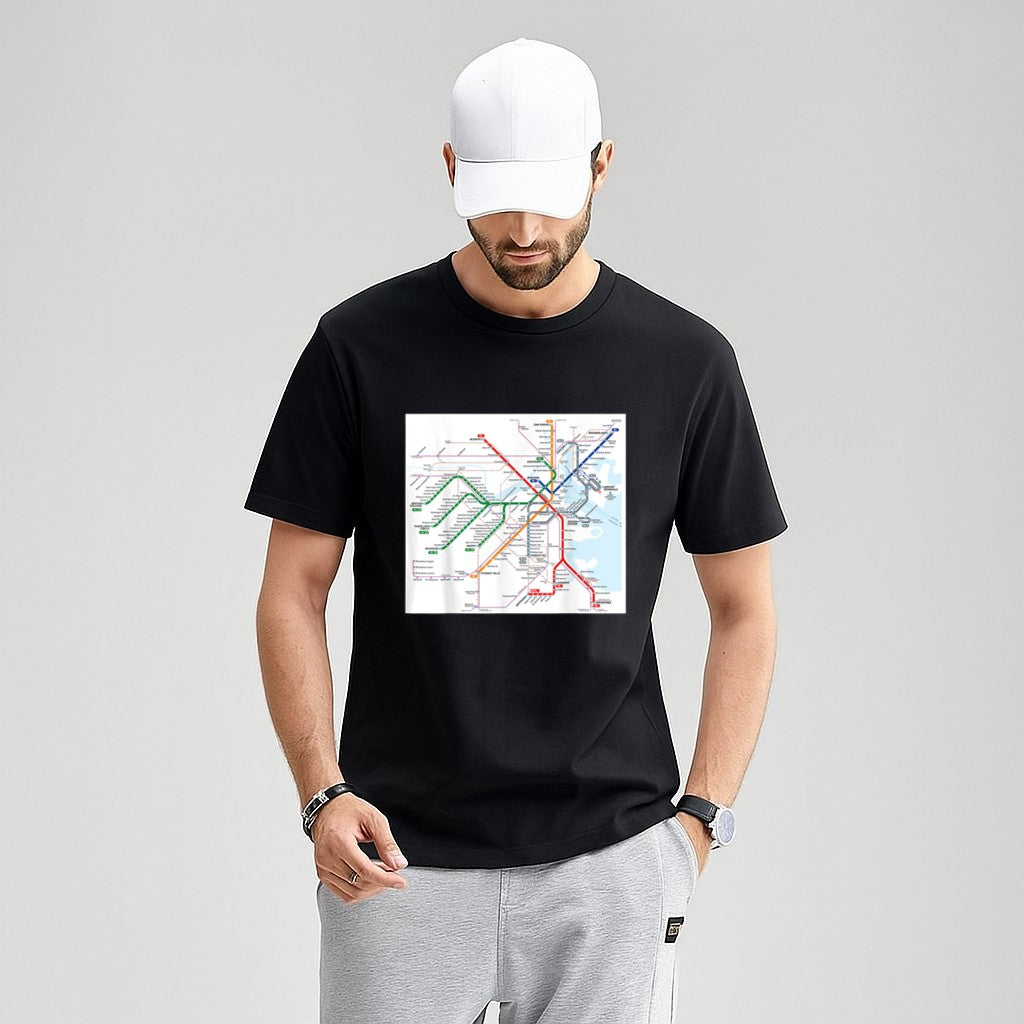 Boston subway map United States T-Shirt