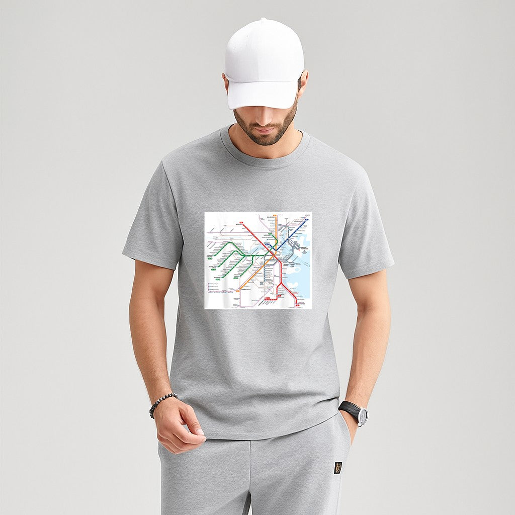 Boston subway map United States T-Shirt