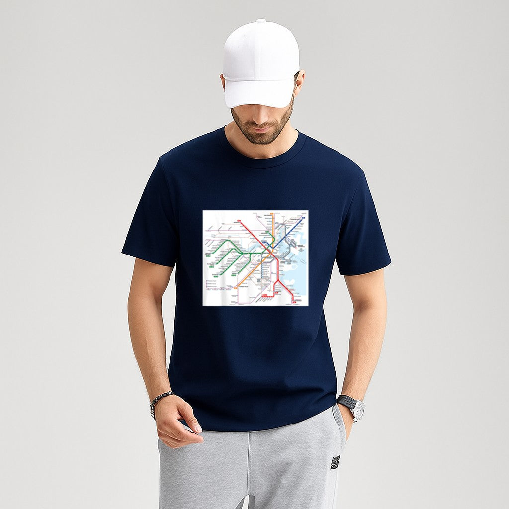 Boston subway map United States T-Shirt