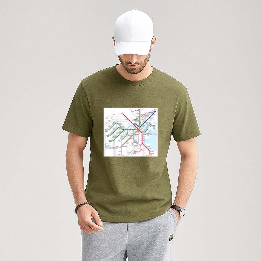 Boston subway map United States T-Shirt