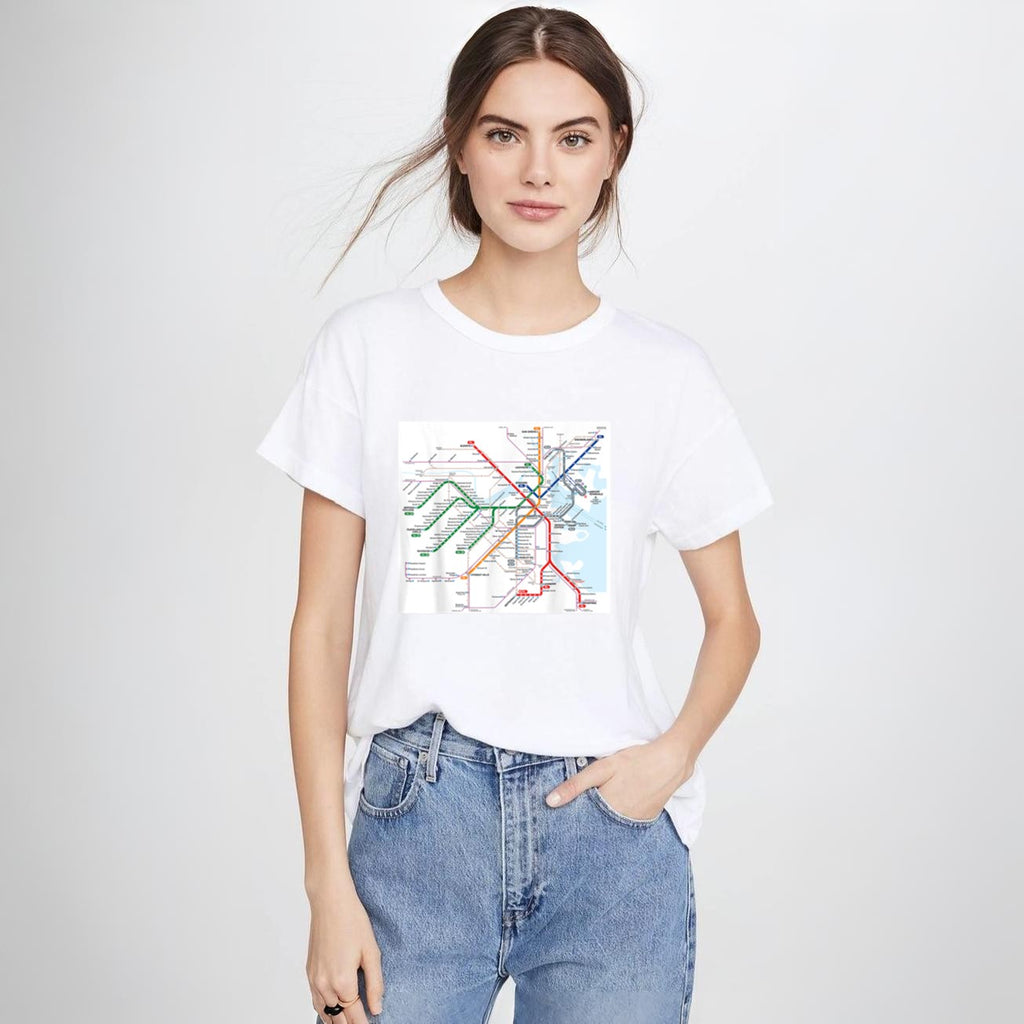 Boston subway map United States T-Shirt