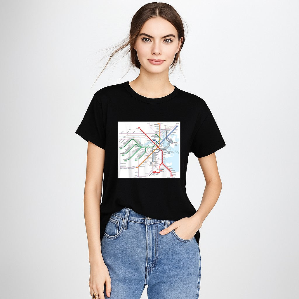 Boston subway map United States T-Shirt