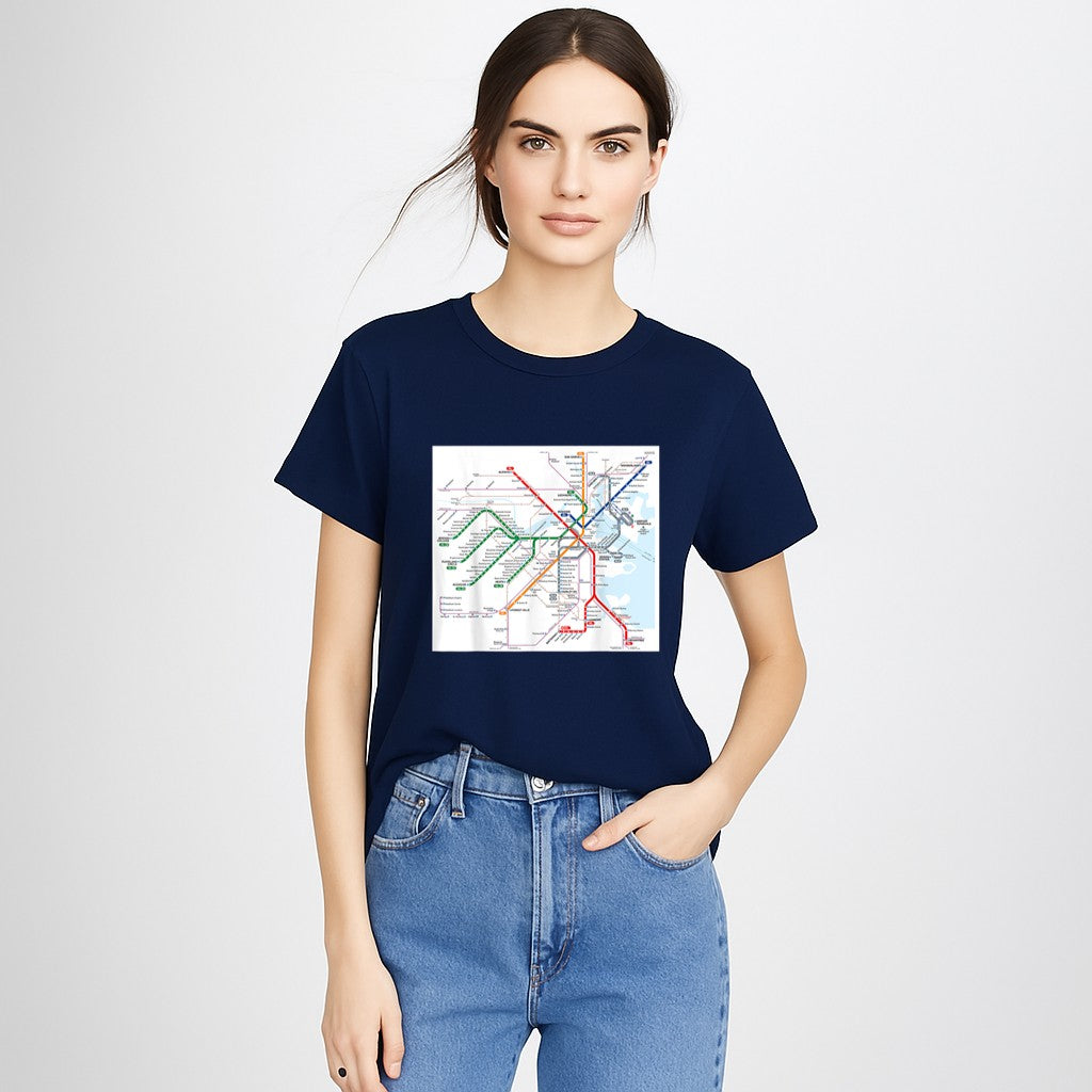 Boston subway map United States T-Shirt