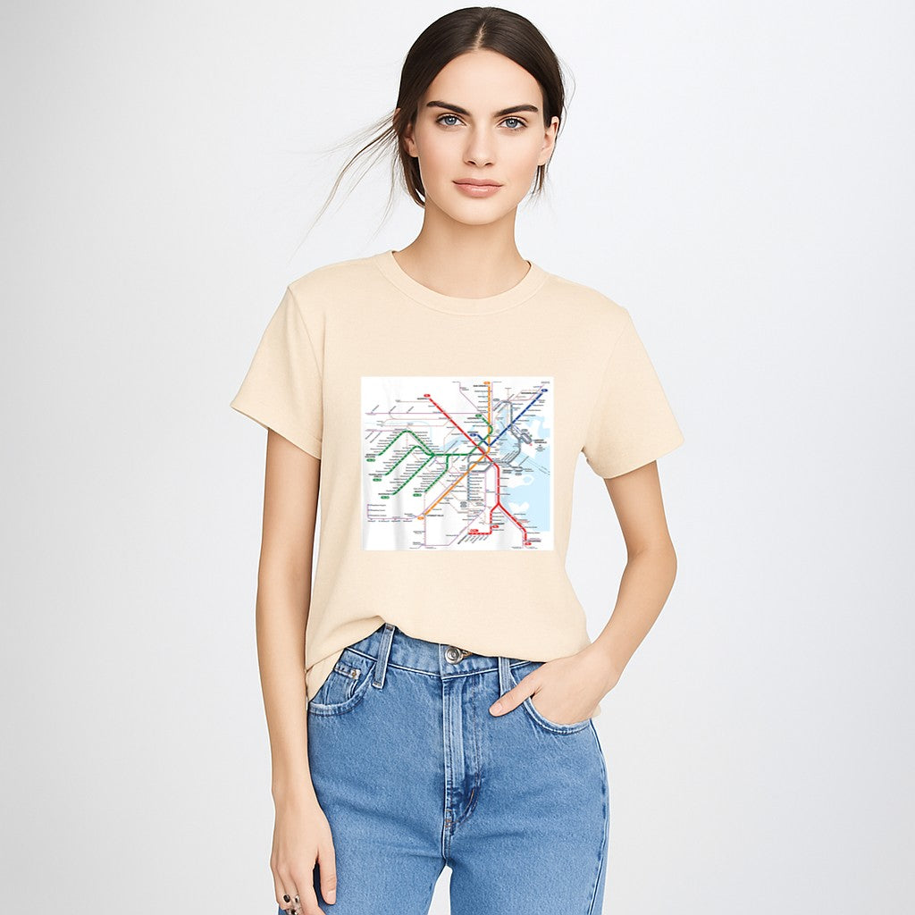 Boston subway map United States T-Shirt