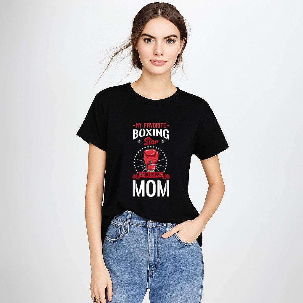 Boxing Ring Boxer Gloves Mom Coach Mother's Day T-Shirt