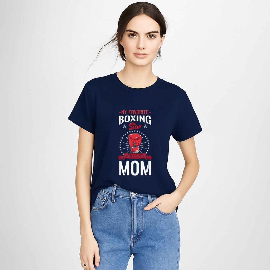 Boxing Ring Boxer Gloves Mom Coach Mother's Day T-Shirt