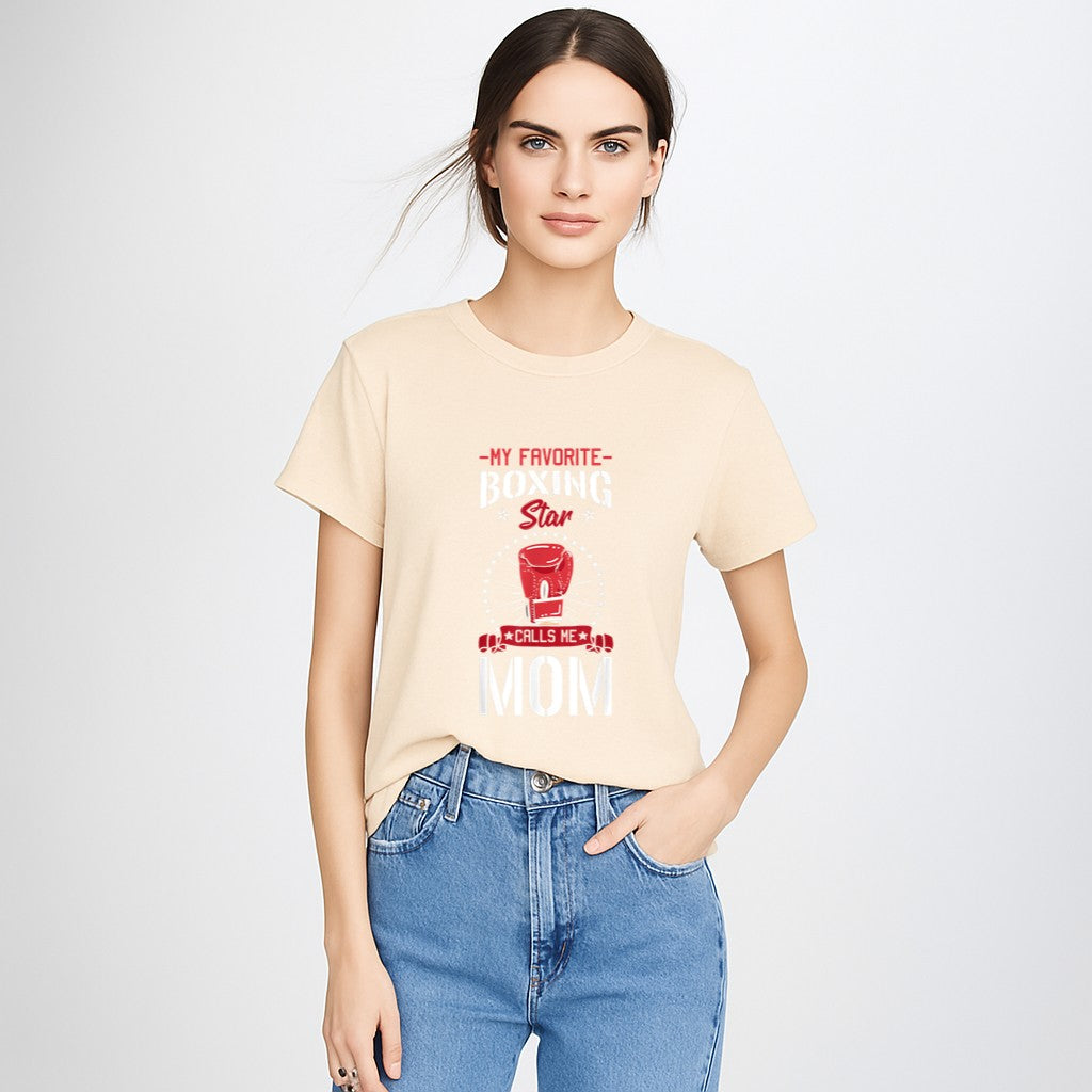 Boxing Ring Boxer Gloves Mom Coach Mother's Day T-Shirt