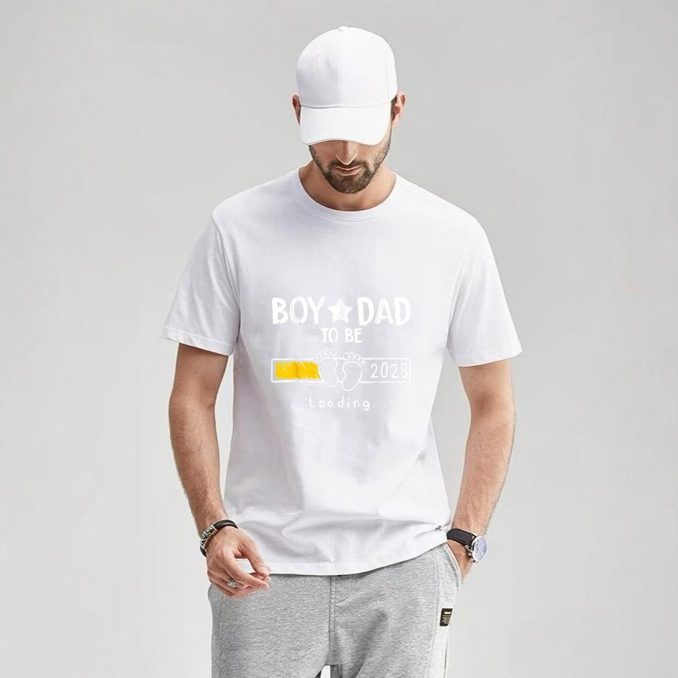 Boy Dad Est. 2025 Logo Dad Of Boys To Be 2025 Daddy Fathers T-Shirt