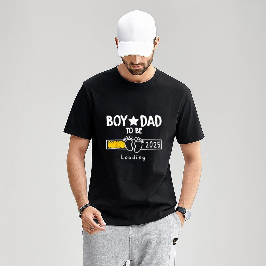 Boy Dad Est. 2025 Logo Dad Of Boys To Be 2025 Daddy Fathers T-Shirt
