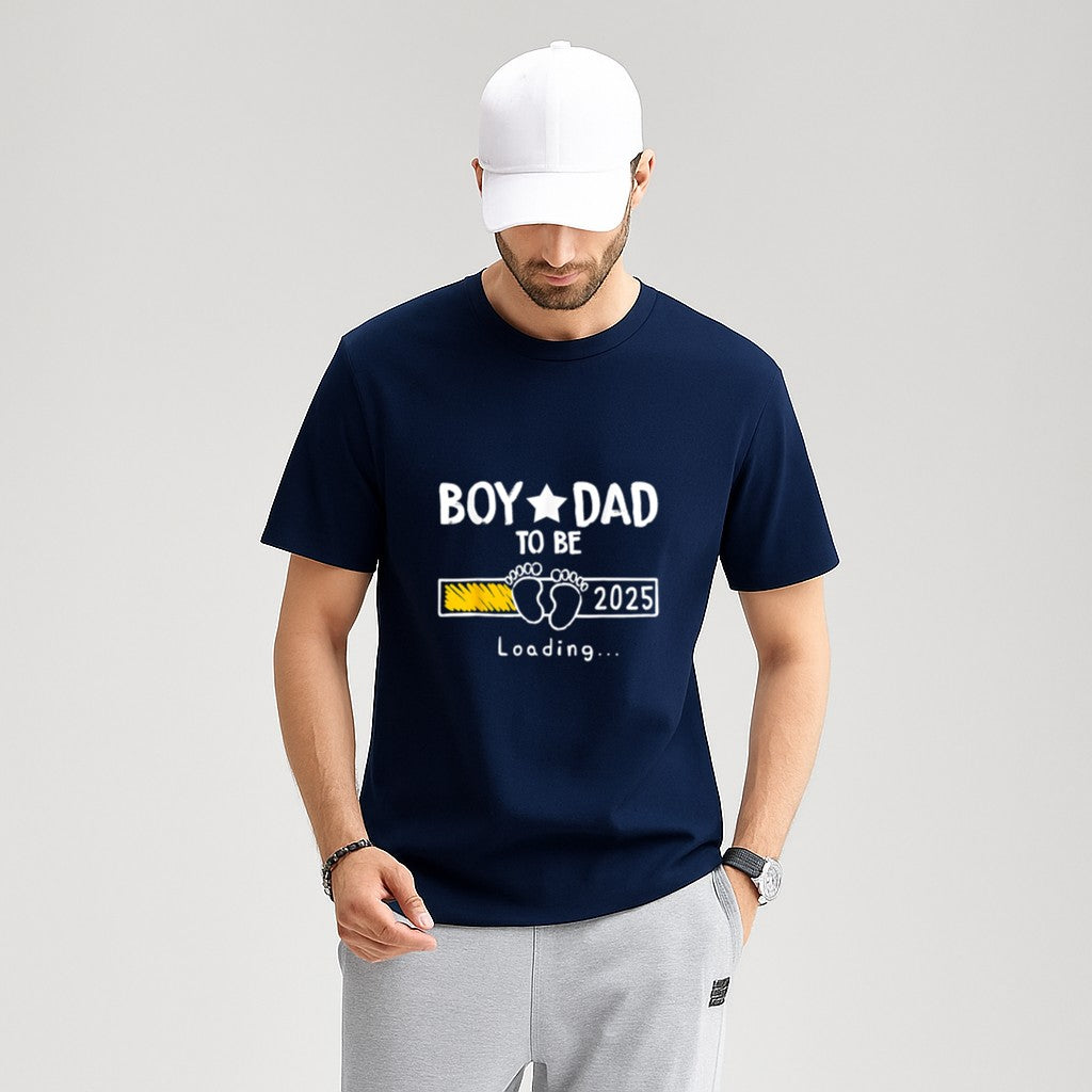 Boy Dad Est. 2025 Logo Dad Of Boys To Be 2025 Daddy Fathers T-Shirt