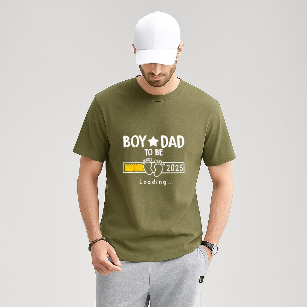 Boy Dad Est. 2025 Logo Dad Of Boys To Be 2025 Daddy Fathers T-Shirt