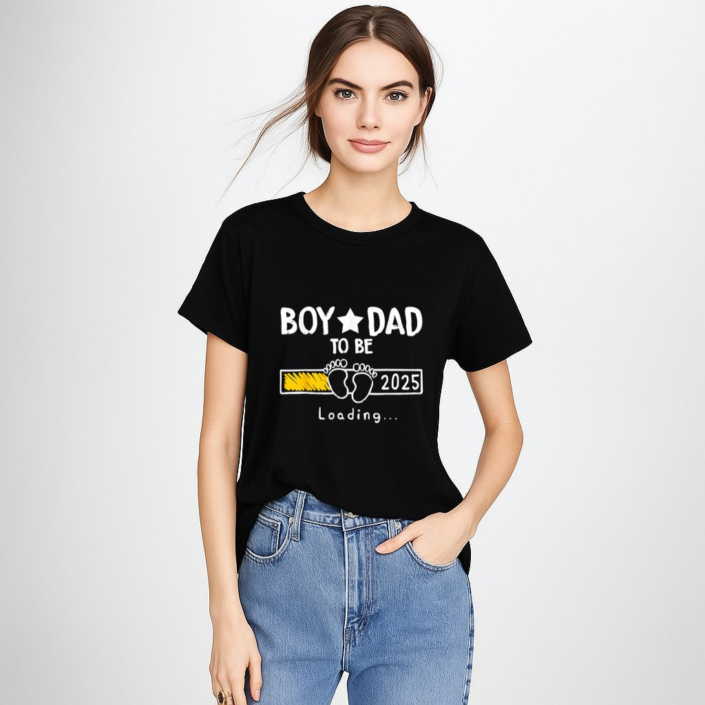 Boy Dad Est. 2025 Logo Dad Of Boys To Be 2025 Daddy Fathers T-Shirt