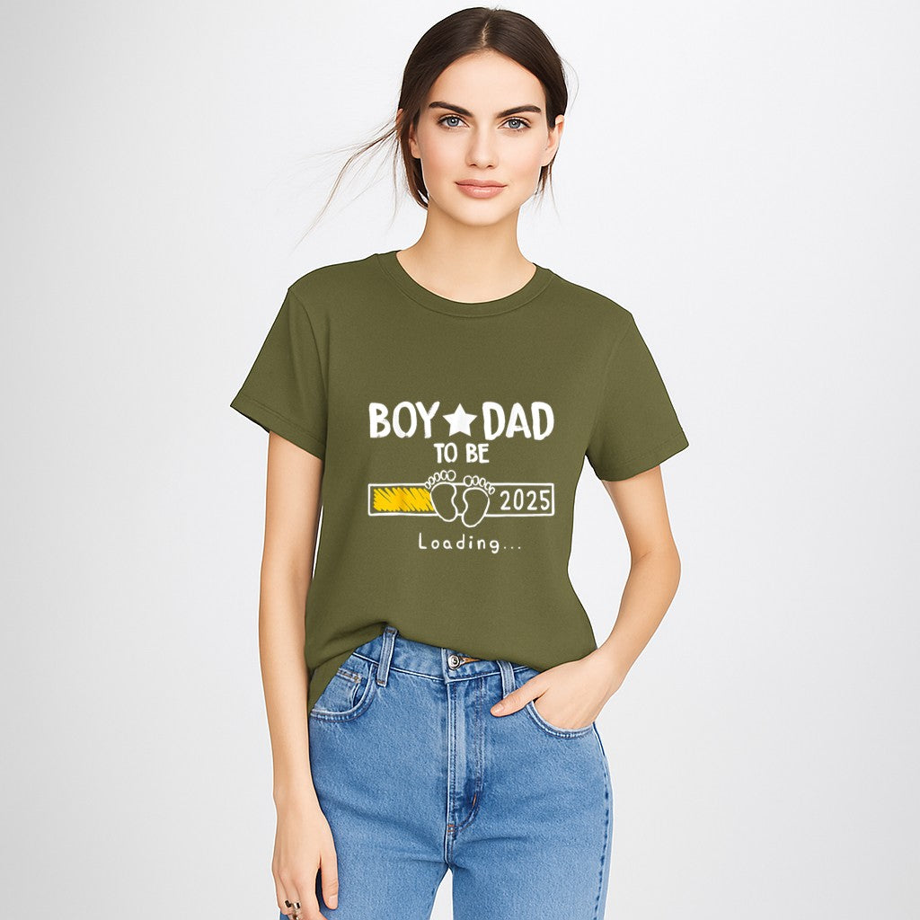 Boy Dad Est. 2025 Logo Dad Of Boys To Be 2025 Daddy Fathers T-Shirt