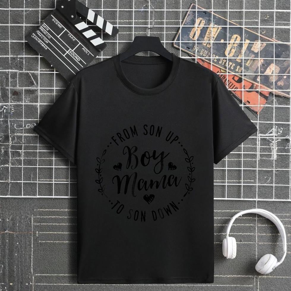Boy Mama From Son Up To Sun Down Mother's Day Funny Mom T-Shirt