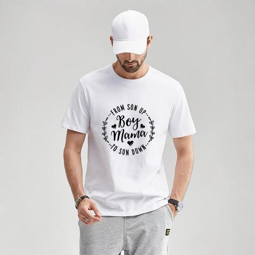 Boy Mama From Son Up To Sun Down Mother's Day Funny Mom T-Shirt