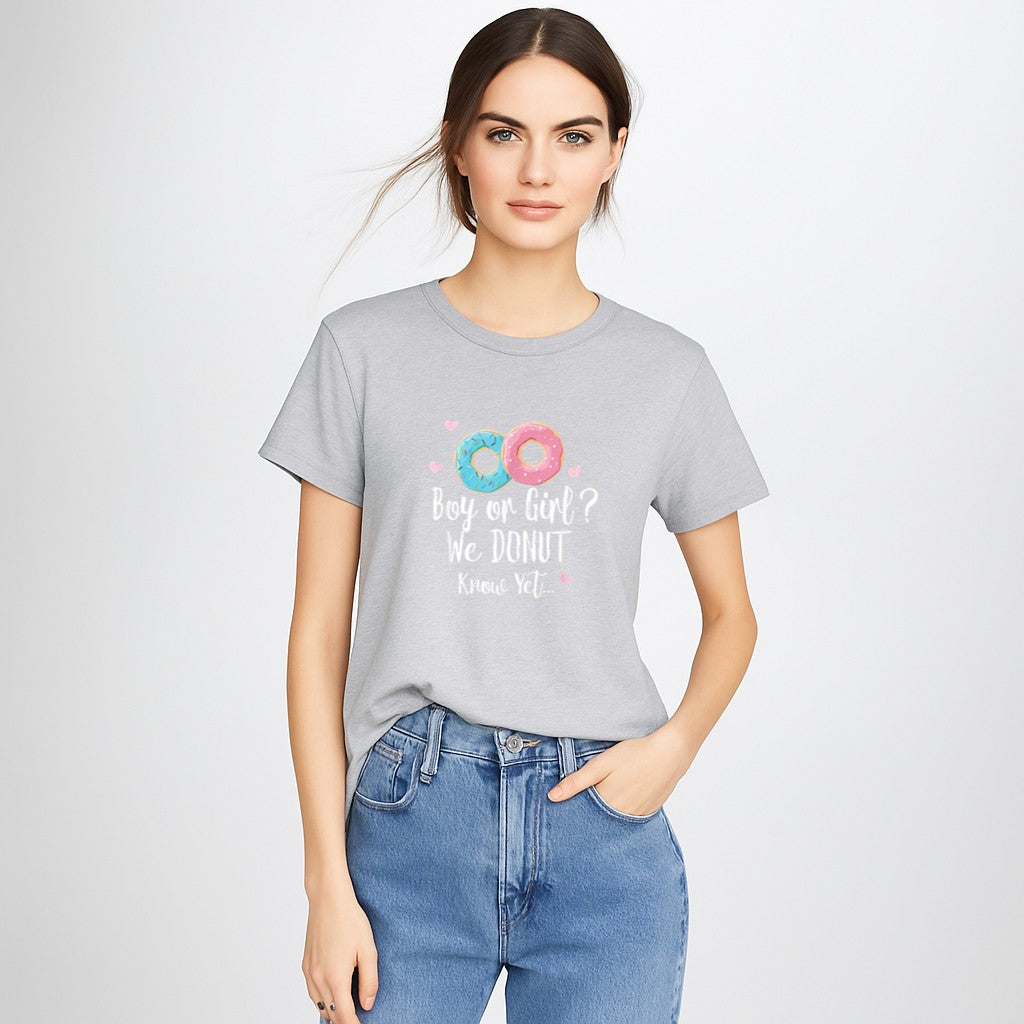 Boy or Girl We Donut Know  Gender Reveal T-Shirt