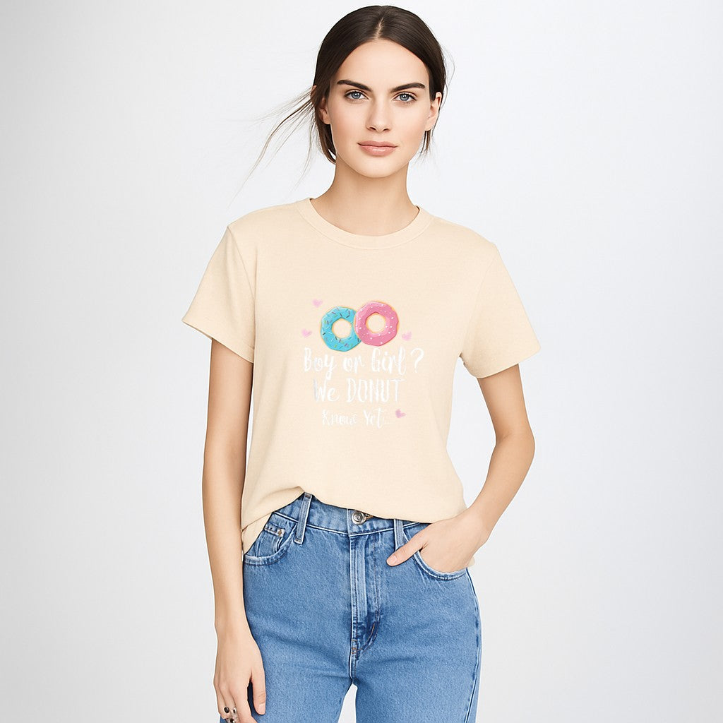 Boy or Girl We Donut Know  Gender Reveal T-Shirt