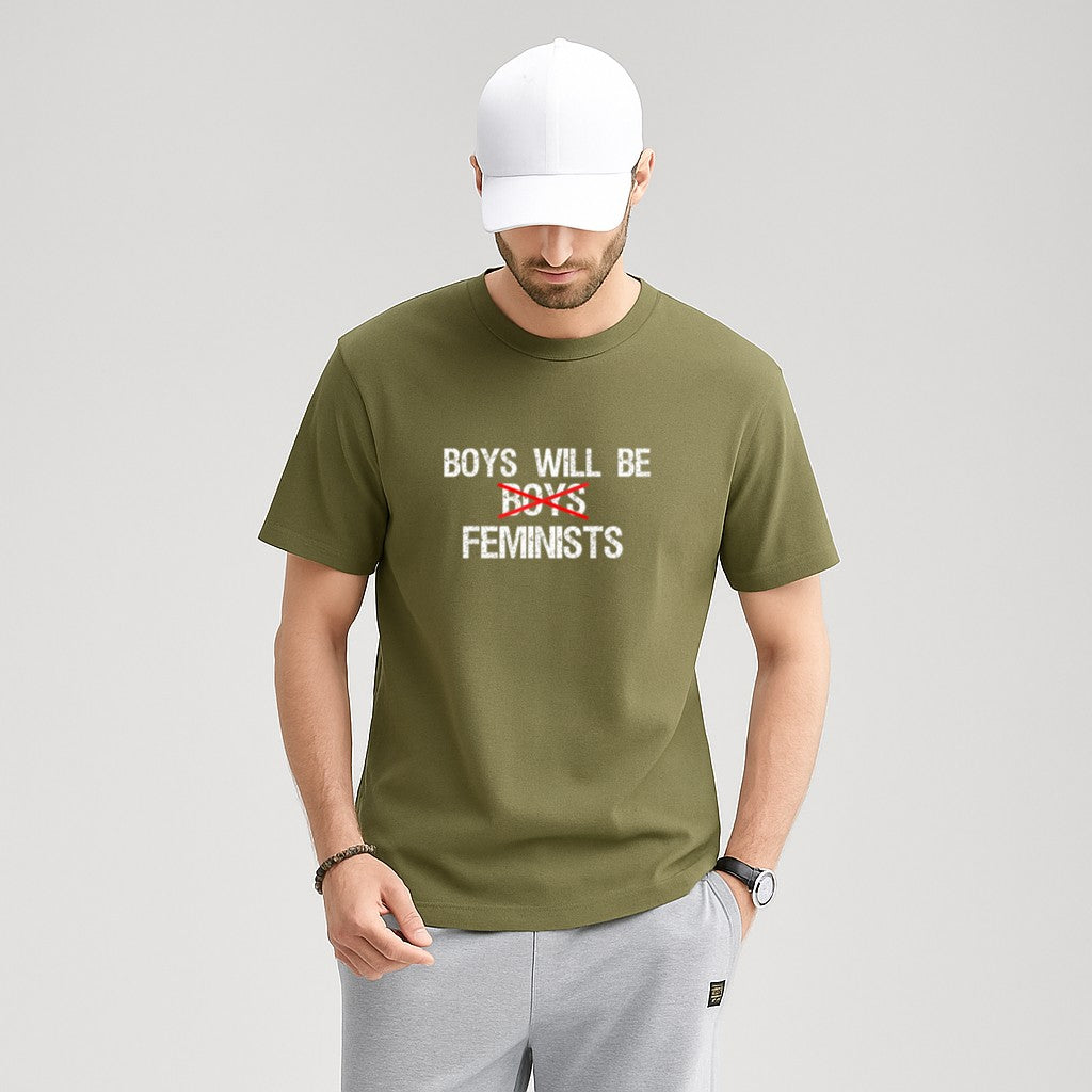 Boys Will Be Feminists Men Women Kids Protest Tee T-Shirt