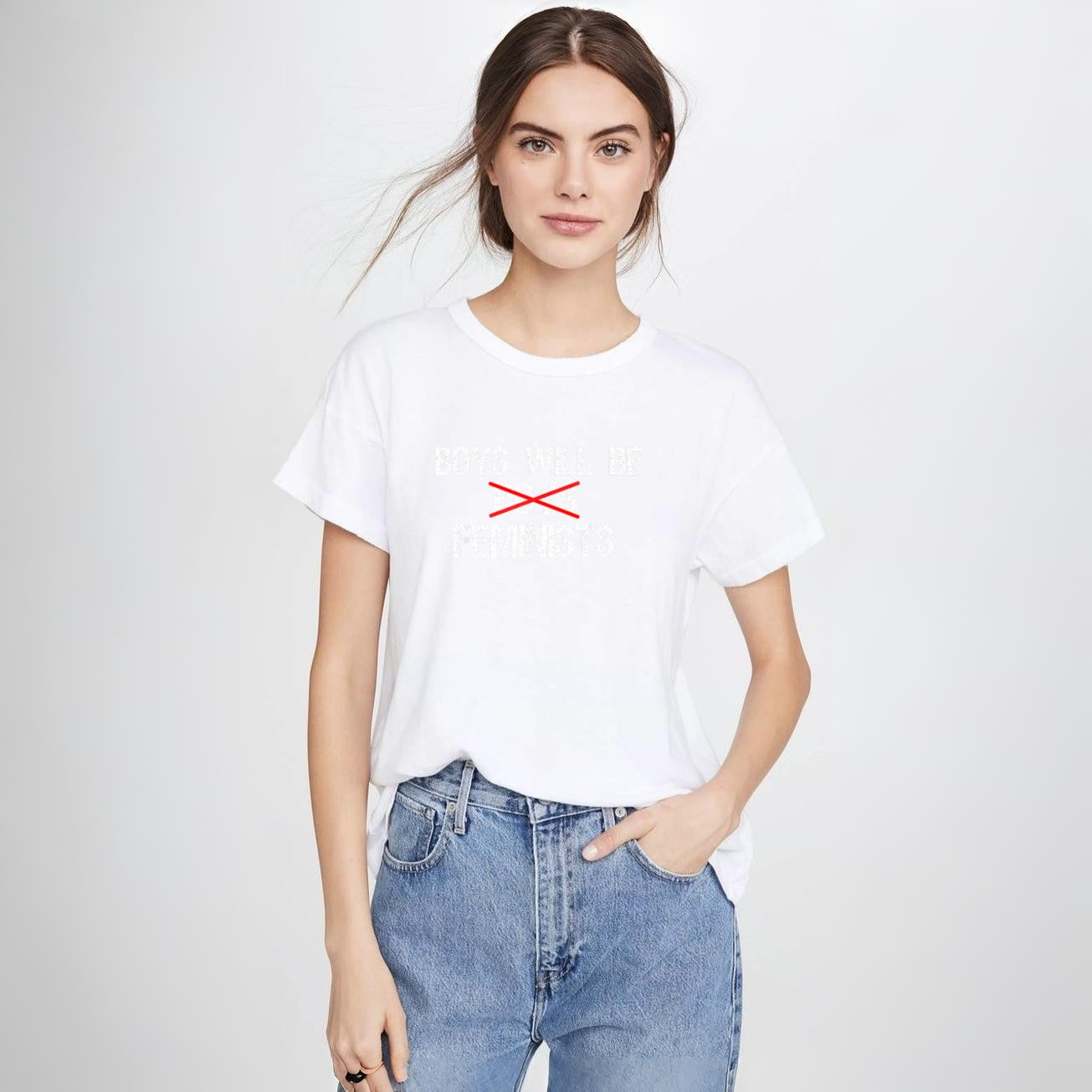 Boys Will Be Feminists Men Women Kids Protest Tee T-Shirt