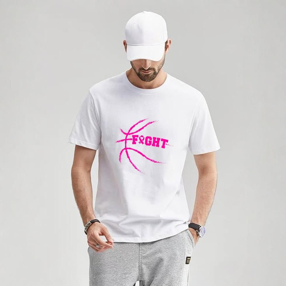 Breast Cancer Fight Basketball Player Pink Ribbon Awareness T-Shirt
