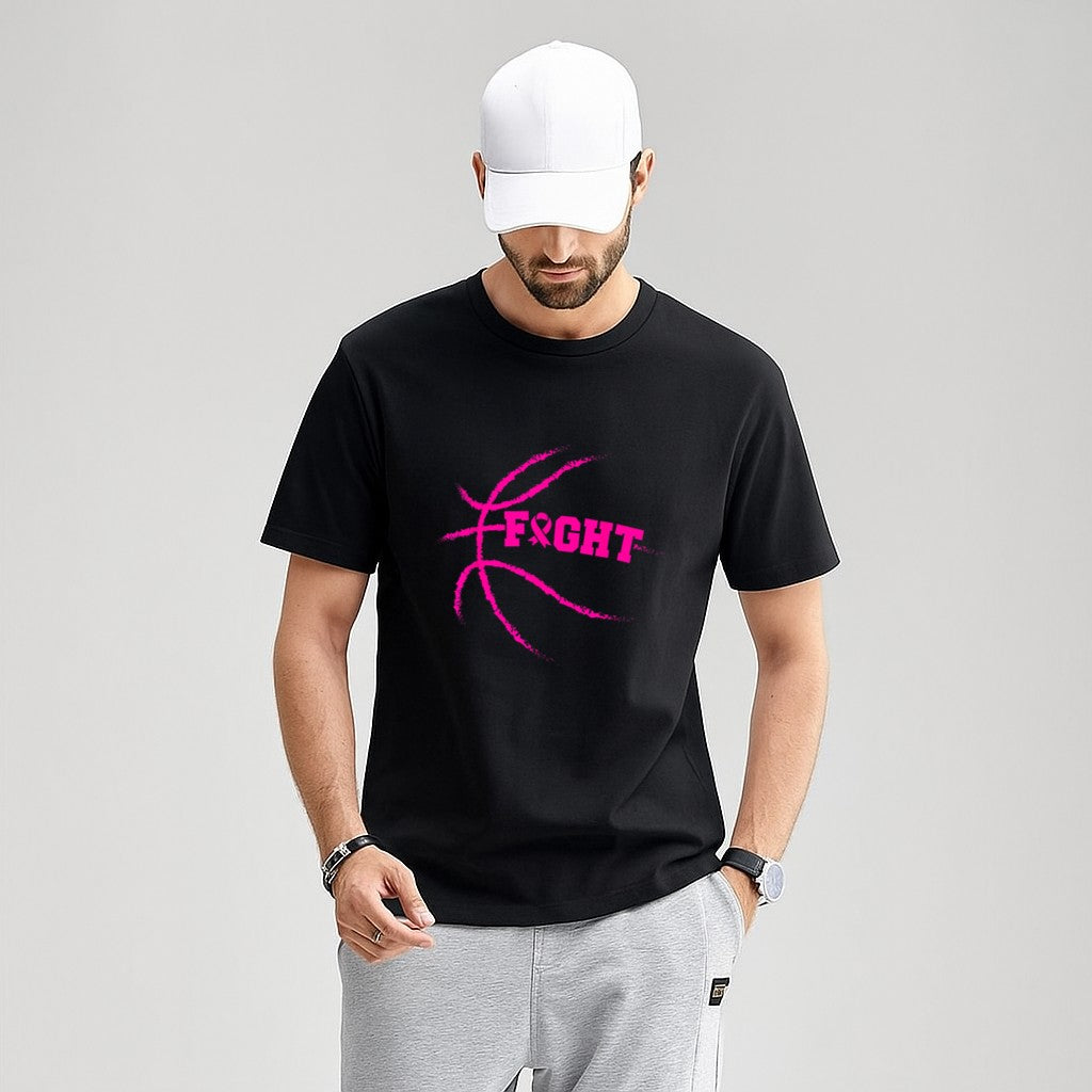 Breast Cancer Fight Basketball Player Pink Ribbon Awareness T-Shirt