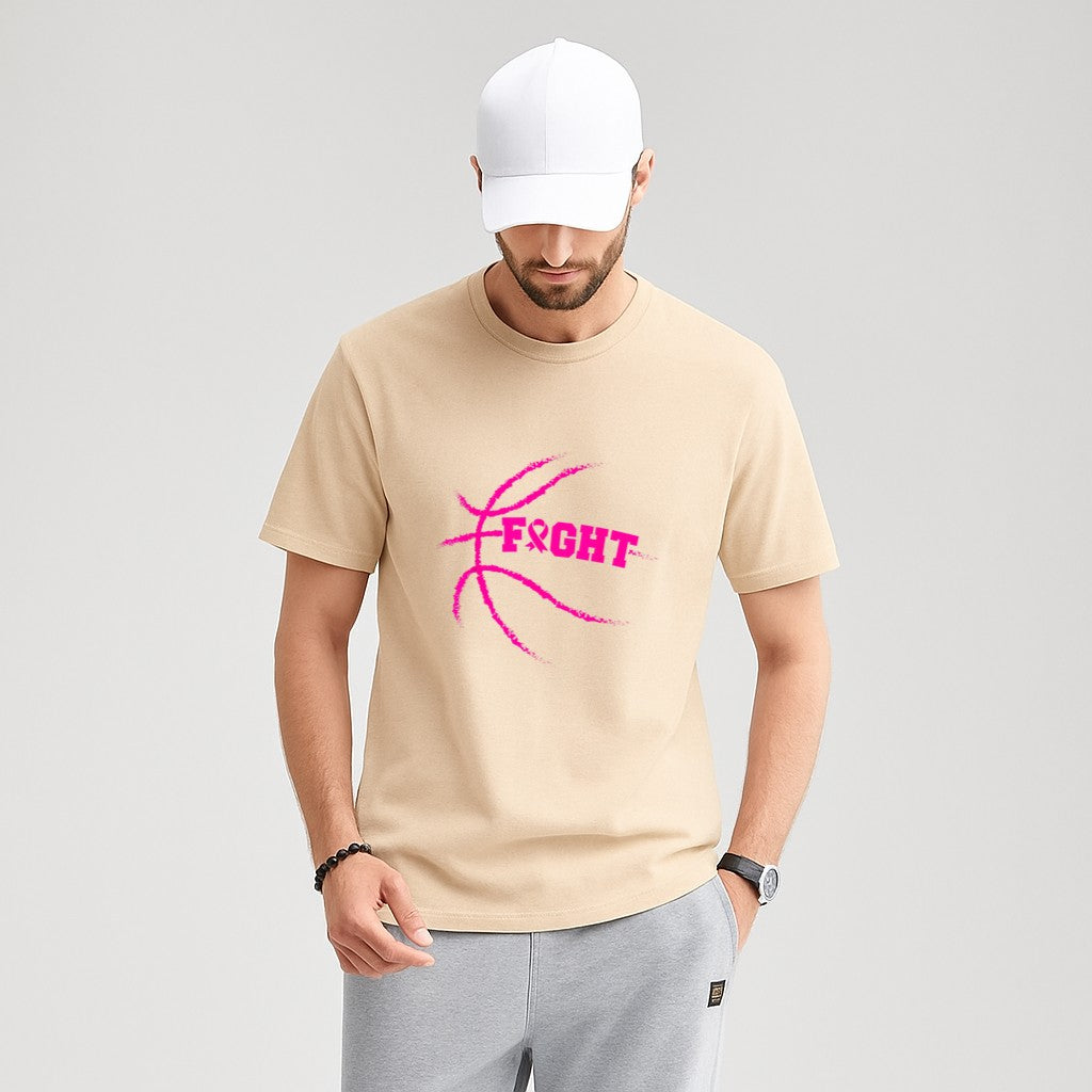 Breast Cancer Fight Basketball Player Pink Ribbon Awareness T-Shirt