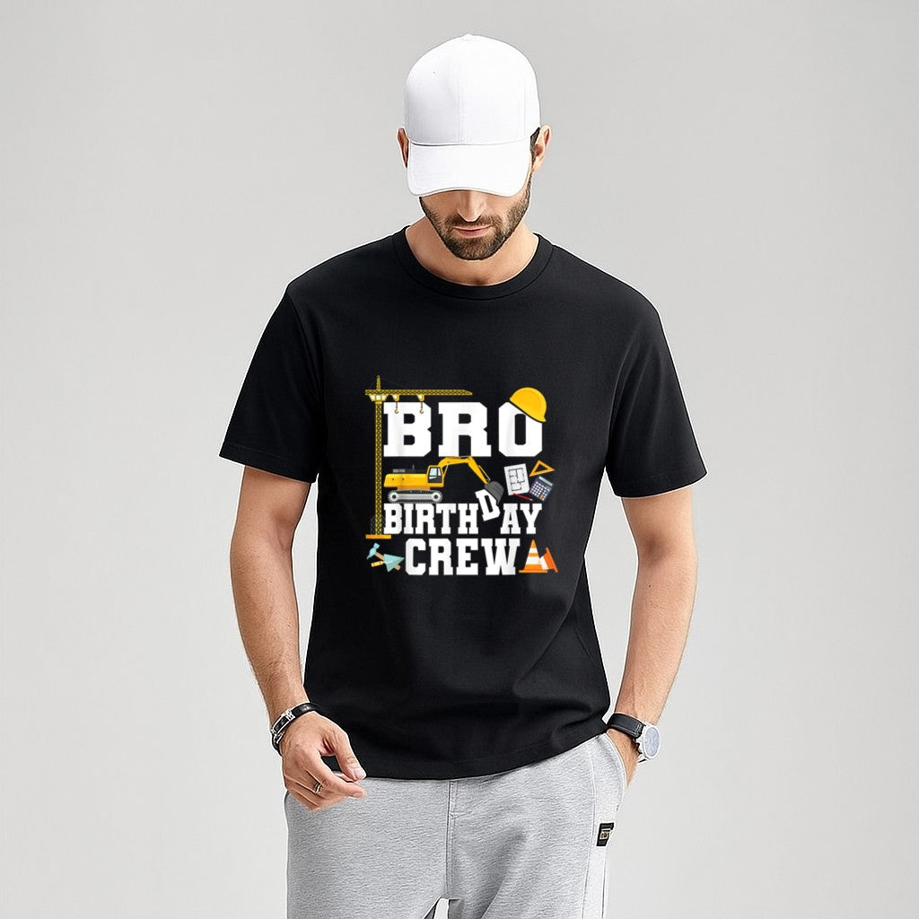 Bro Birthday Crew Shirt Brother Construction Birthday Party T-Shirt