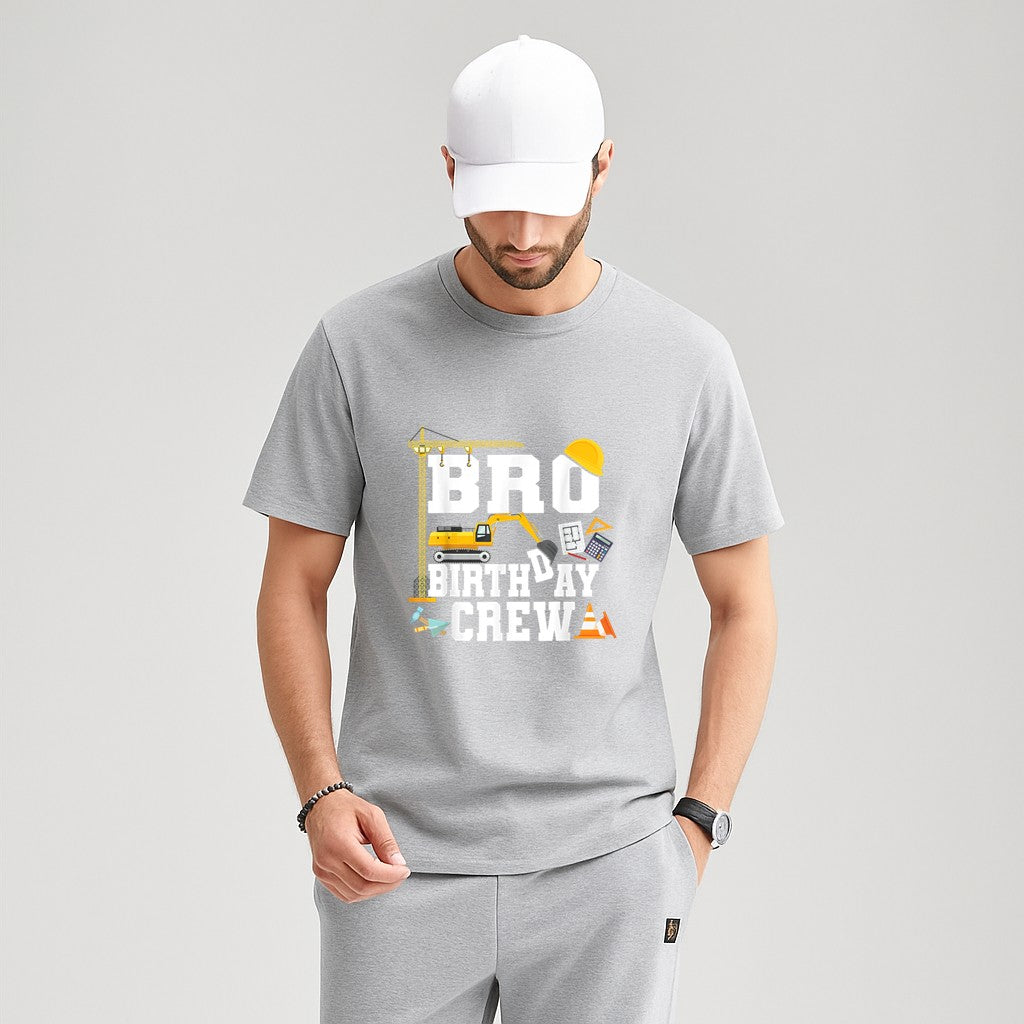 Bro Birthday Crew Shirt Brother Construction Birthday Party T-Shirt