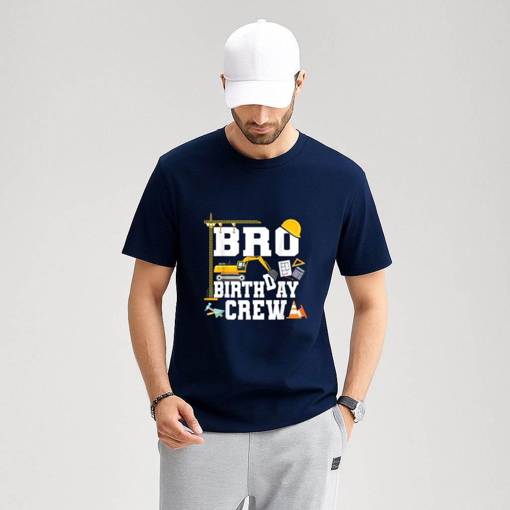 Bro Birthday Crew Shirt Brother Construction Birthday Party T-Shirt