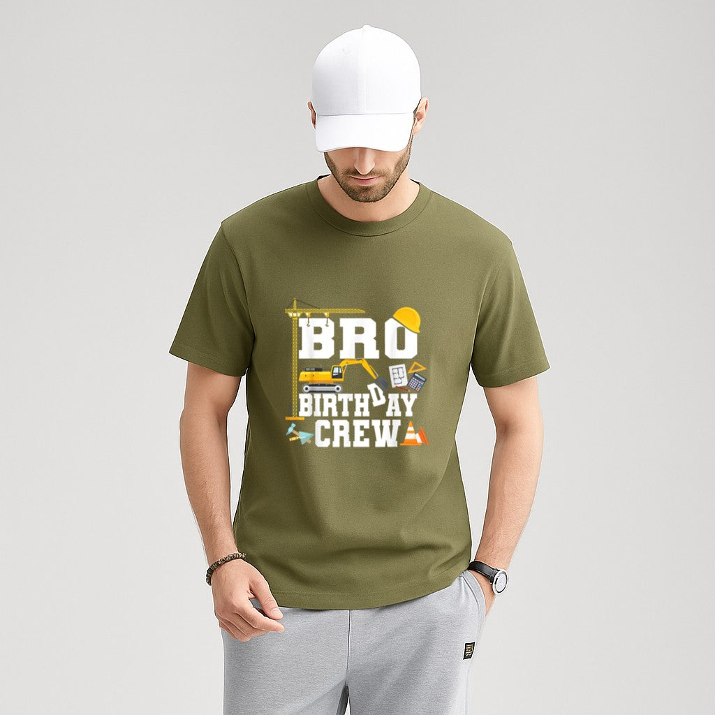 Bro Birthday Crew Shirt Brother Construction Birthday Party T-Shirt