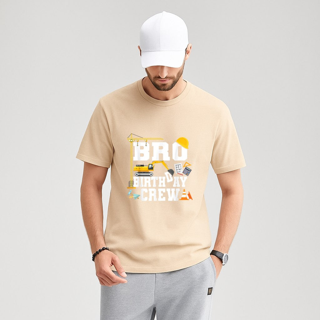 Bro Birthday Crew Shirt Brother Construction Birthday Party T-Shirt