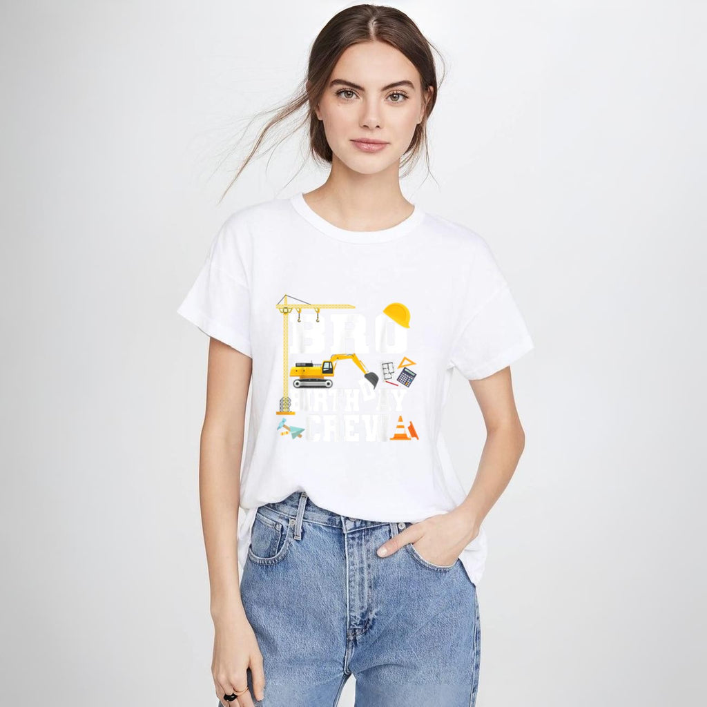 Bro Birthday Crew Shirt Brother Construction Birthday Party T-Shirt