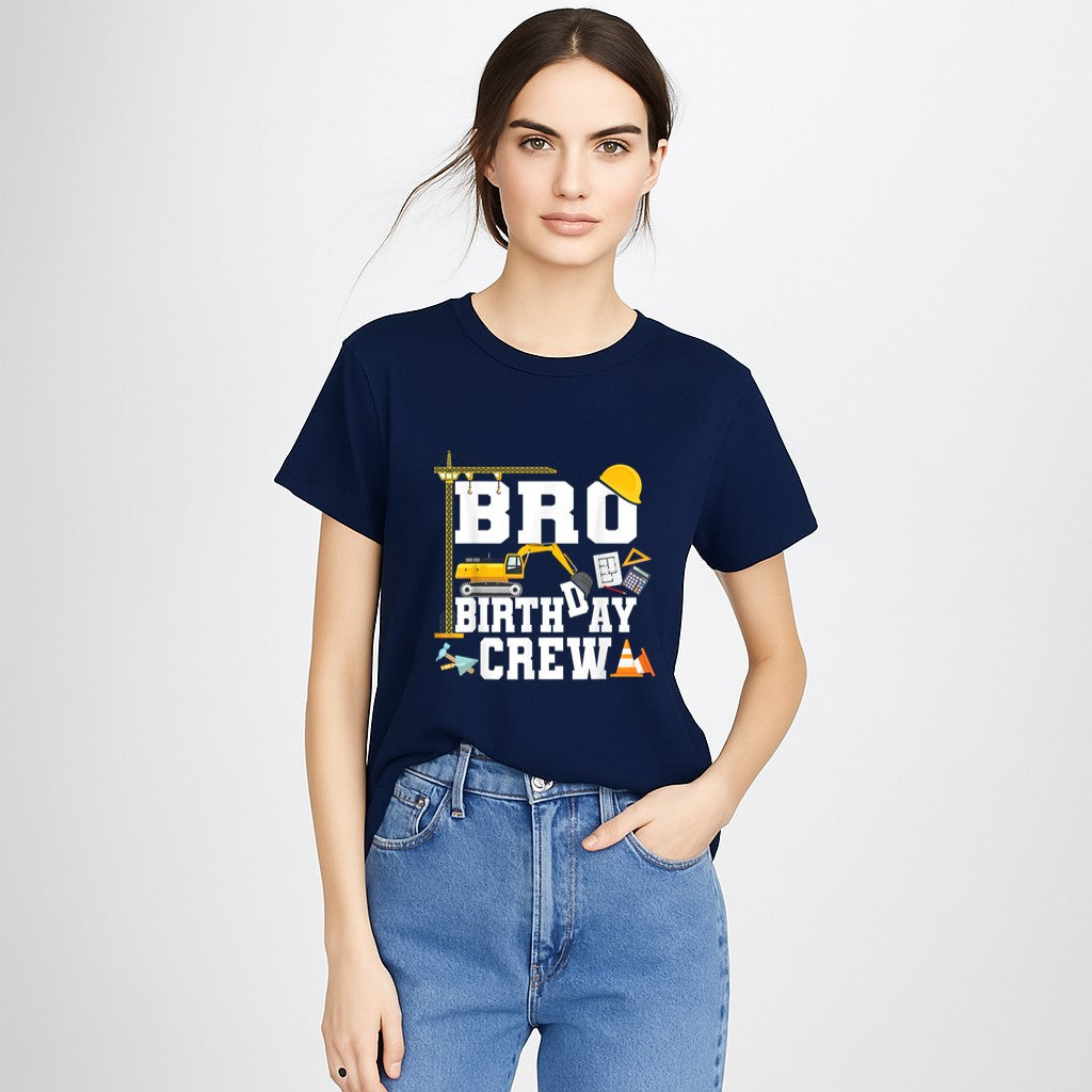 Bro Birthday Crew Shirt Brother Construction Birthday Party T-Shirt