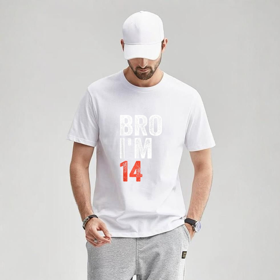 Bro I'm 14, 14yo Boys 14th Birthday and Girls 14th Birthday T-Shirt