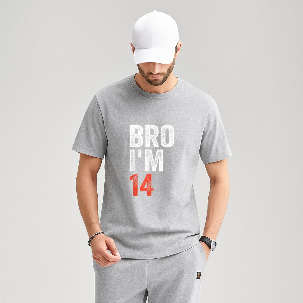 Bro I'm 14, 14yo Boys 14th Birthday and Girls 14th Birthday T-Shirt
