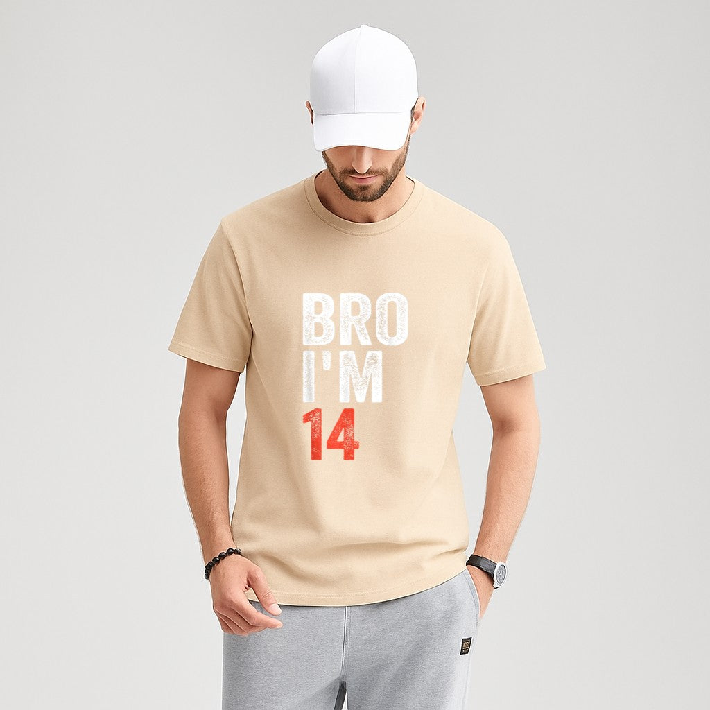 Bro I'm 14, 14yo Boys 14th Birthday and Girls 14th Birthday T-Shirt